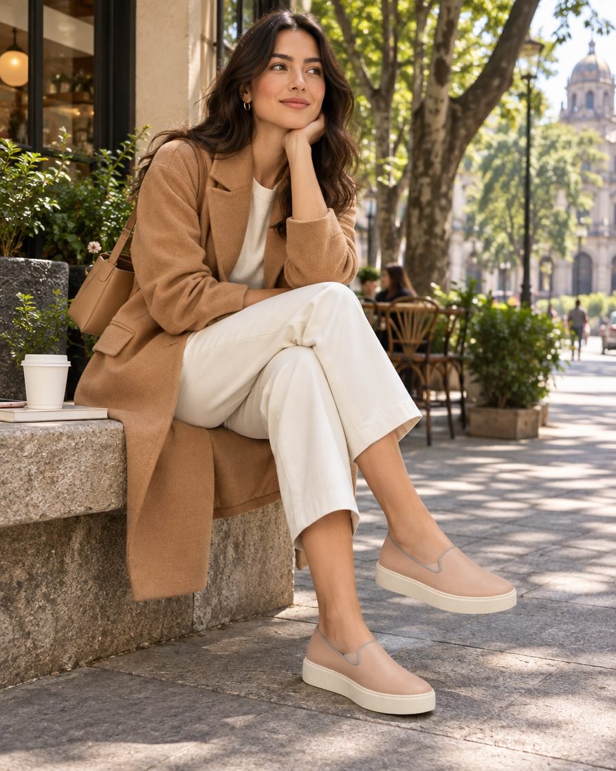 Anuncio línea Mujer con slip-on Arena